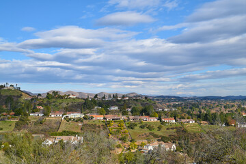 Cloudy Sky over Neighborhood in Westlake Village, California
