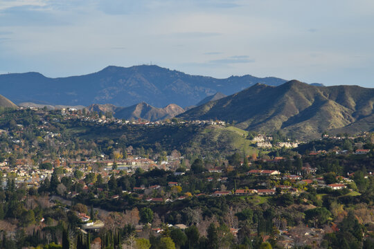 Scenic View of Thousand Oaks and Santa Monica Mountains