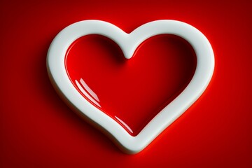 red heart on background