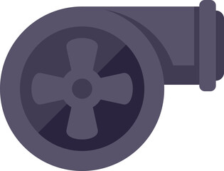 Water home turbine icon flat vector. Electric generator. Hydro plant isolated © anatolir