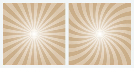 Light brown sunburst pattern background. Medium Sea Green rays background. Tan Brown sunbeam backdrop as design element. Vector illustrations.