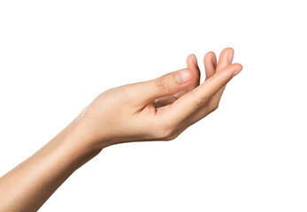 Hand pointing at screen on background. PNG format file.