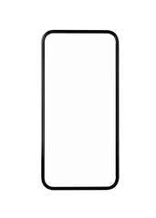 Smartphone isolated on background. PNG format file.