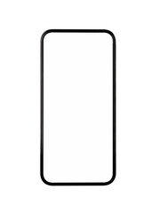 Smartphone isolated on background. PNG format file.