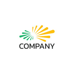 Abstract Sunshine, Fireworks Or Energy explosion logo design
