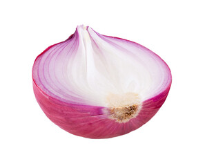 fresh slice red onion on transparent png