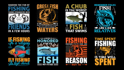 Fishing T-shirt Design bundle