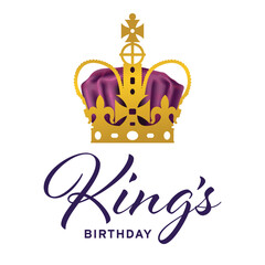 King's Birthday regal royal crown