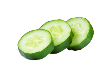 cucumber sliced isolated on transparent png