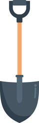 Shovel icon flat vector. Eco farm. Person garden isolated