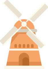 Farm mill icon flat vector. Eco agriculture. Garden data isolated