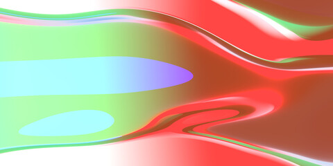 Abstract background with glassy, ​​colored waves