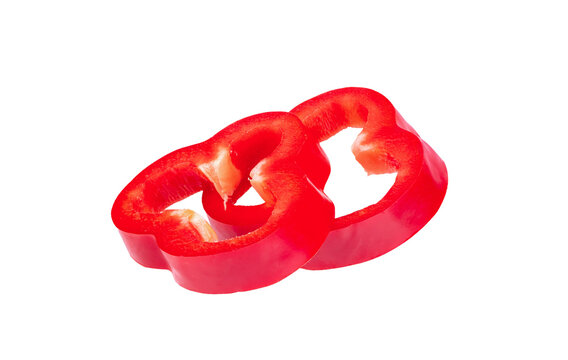 slice red pepper on transparent png