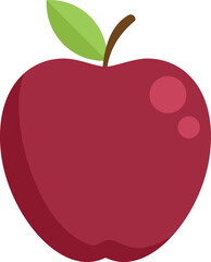 Eco apple icon flat vector. Farm organic. Person garden isolated