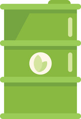 Eco oil barrel icon flat vector. Digital home. Digital care isolated
