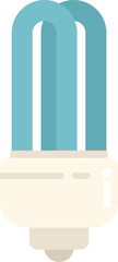Eco bulb icon flat vector. Care engineer. Smart consumption isolated