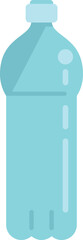 Water bottle icon flat vector. Biodegradable plastic. Reduce trash isolated