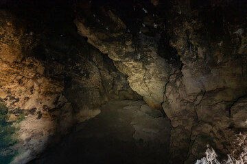 Fototapeta na wymiar The cave in the Carmel forest near Haifa city in northern Israel