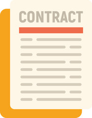 Seller contract icon flat vector. Agent service. Call support isolated