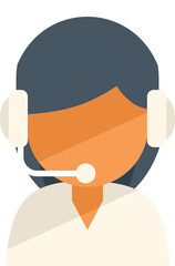 Call center agent icon flat vector. Service support. Customer phone isolated