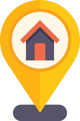 House location icon flat vector. Secret service. Call center isolated