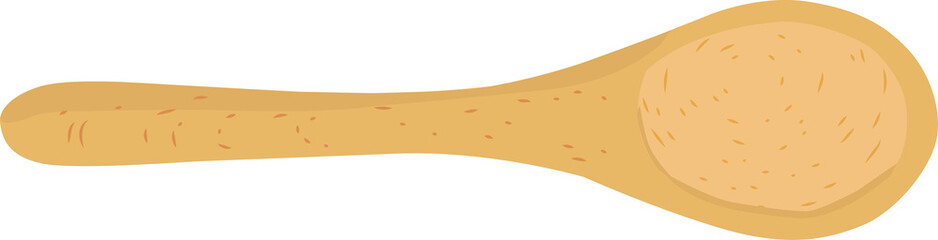 top view of wooden spoon