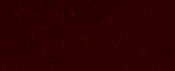 Dark Red horror scary background with copy space for text, image. Royalty high-quality stock photo of Wall with blood splatter and grunge. Horizontal design on cement concrete texture as backgrounds