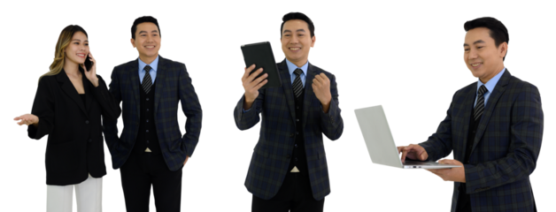 businessman on transparent background,PNG file	