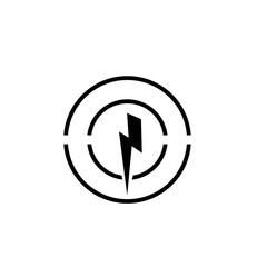 black and white lightning icon is simple and elegant, suitable for use in all fields, especially those related to electrical technology