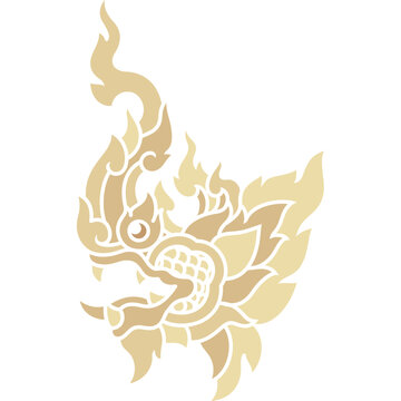 naga head anitique creature flat icon vector illustration