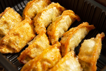 fried dumplings on a plate
