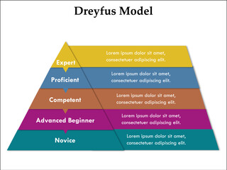 Dreyfus Model in a Pyramid Infographic template