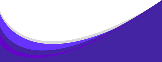 Purple curved border header and footer