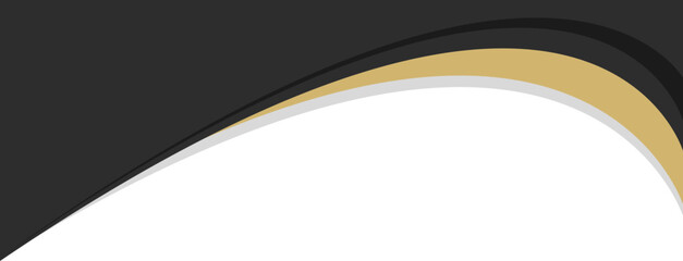 Black curved border header and footer - obrazy, fototapety, plakaty