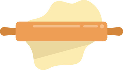 Cookie dough icon flat vector. Flour bread. Wheat bake isolated