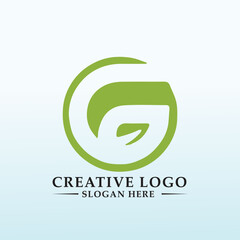 vector logo design idea natural leaf