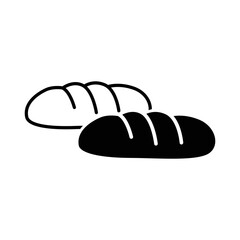 Bread icon vector design template