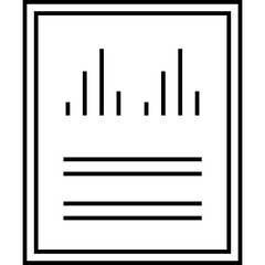 Report-Page Isolated Silhouette Solid Line Icon with report-page, analytics, business, data-document, page, report Infographic Simple Vector Illustration