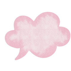 Watercolor pastel frame speech bubble.	