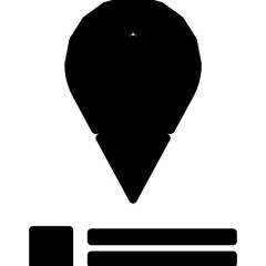 Pin-Location Isolated Silhouette Solid Line Icon with pin-location, direction, locate, navigation, pin, point Infographic Simple Vector Illustration