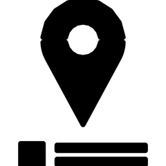 Pin-Location Isolated Silhouette Solid Line Icon with pin-location, direction, locate, navigation, pin, point Infographic Simple Vector Illustration