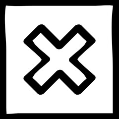 Obraz premium Abstract-Delete Isolated Silhouette Solid Line Icon with abstract-delete, abstract, creative, delete, design, stop Infographic Simple Vector Illustration