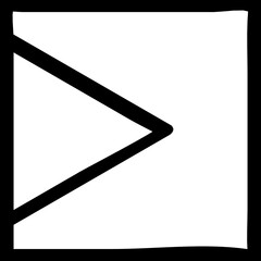 Arrow-Abstract Isolated Silhouette Solid Line Icon with arrow-abstract, abstract, arrow, creative, design, right Infographic Simple Vector Illustration