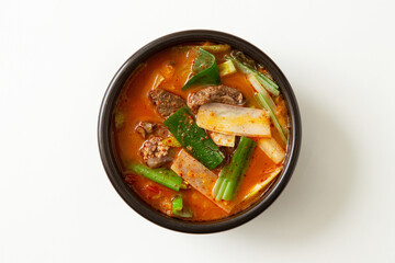 hot spicy meat stew, Korean food