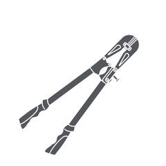 Long Sleeve Iron Wire Scissors Construction Tools Equipment Device Icon Set Collection Black Solid