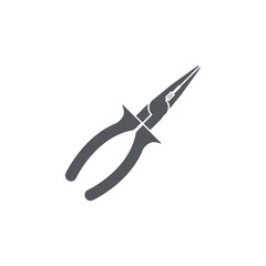 Taper pliers Construction Tools Equipment Device Icon Set Collection Black Solid