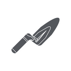 Spoon Cement Brick Taper Construction Tools Equipment Device Icon Set Collection Black Solid