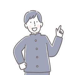 笑顔の男子学生