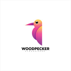 Woodpecker logo design colorful