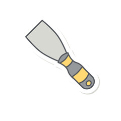 Scrap and Waste Material Scraper Construction Tools Equipment Device Icon Set Collection Sticker